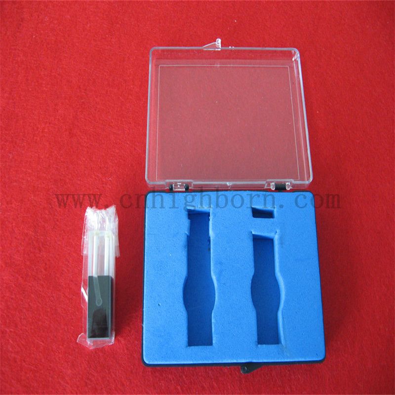 Ustensiles de laboratoire standard en verre noir flux de flux de verre micro-cuvette auto écrasant la circulation de la cellule