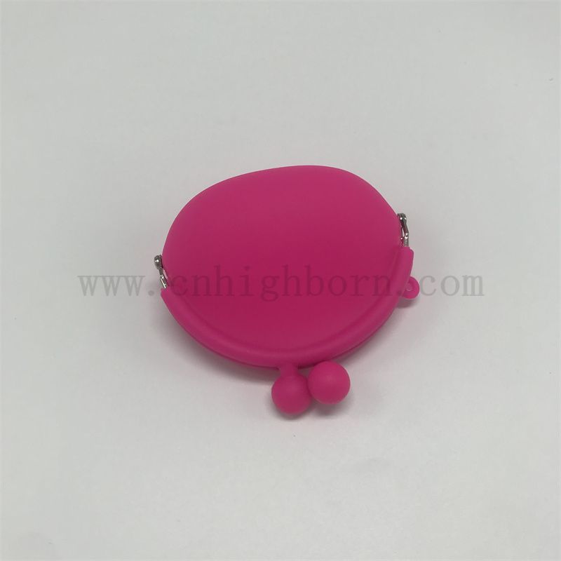  Mini Sac de cosmétique en silicone rouge rond unique unique Small Soft Coin Purse