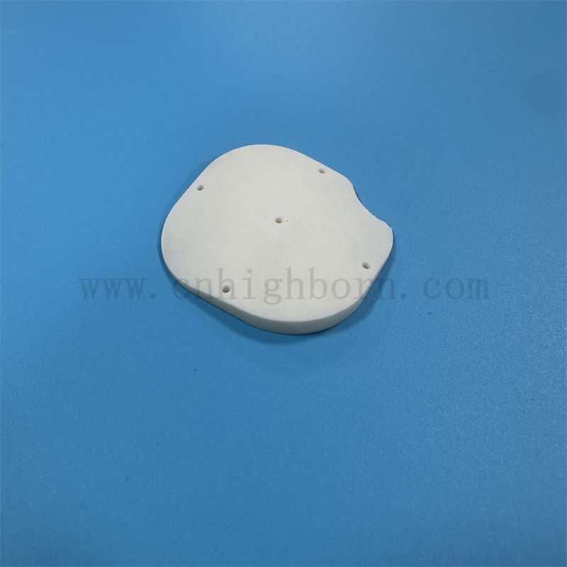 Industrial 99% Alumina Ceramic Custom Traitement CNC Disque accessoires de haute précision avec trou