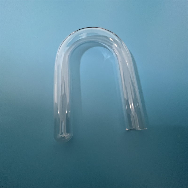 Résistance à la chaleur U Forme Transparent en verre de silice personnalisée Transparente