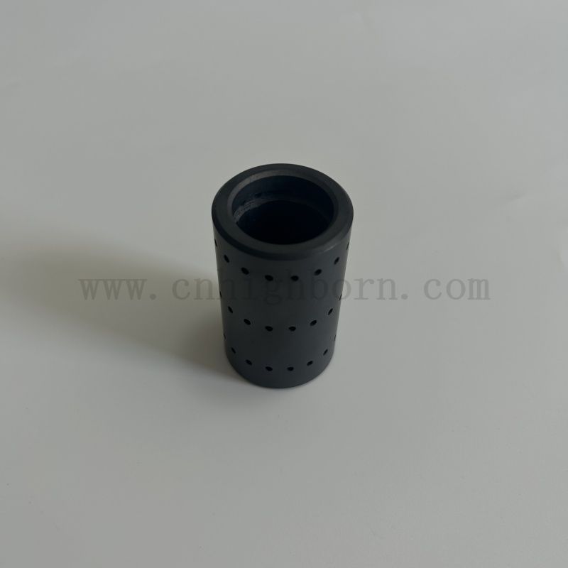 Tube en céramique SIC personnalisé tube en carbure de silicium avec des trous
