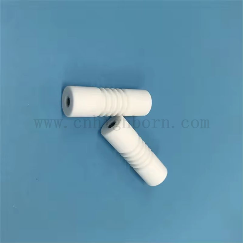 Macor Solid Solid Solid Machinable Verre en verre Barre de filetage avec inserts SS