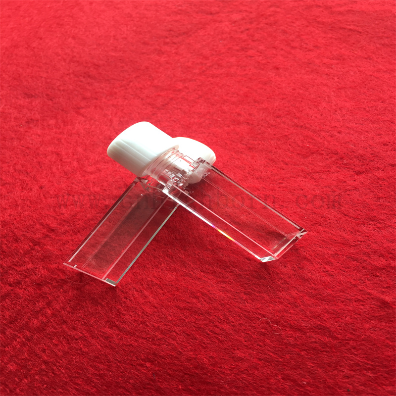 Couvet de colorimètre standard Cuvette en verre à fluorescence en quartz avec couvercle à vis