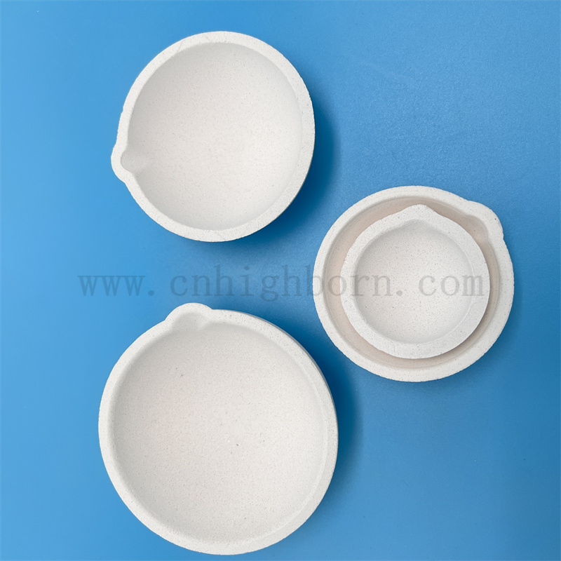 Bol de fusion de laboratoire personnalisé Quartz Crucible de silice fusionnée