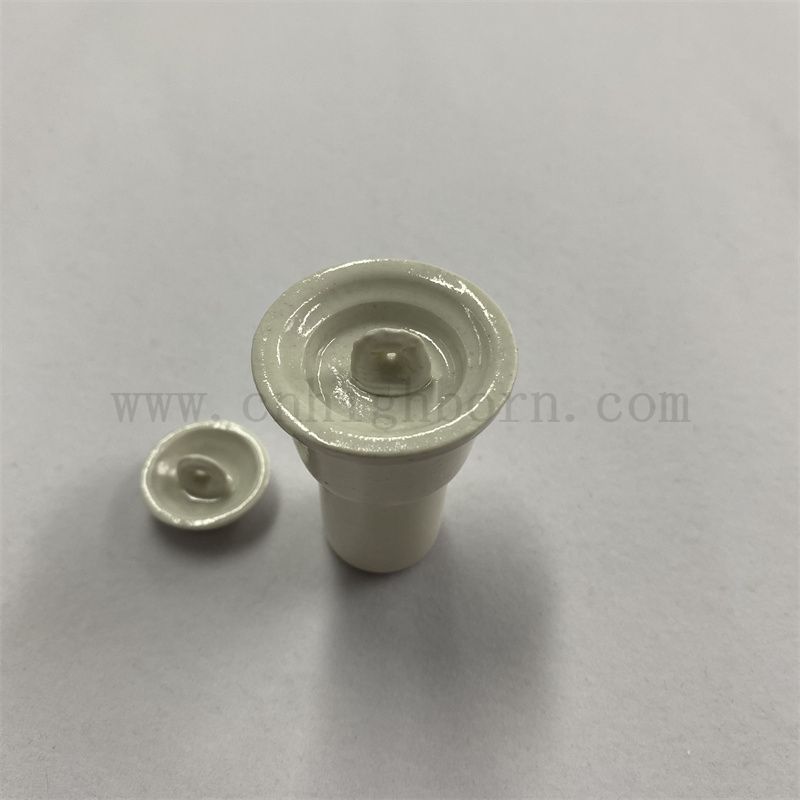Porcelaine AL2O3 Double couche Crucible pour l'analyse du carbone Pot en céramique d'alumine