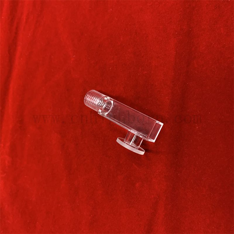 Spectromètre de laboratoire Ul ultraviolet Transmittance Optical Flow Cell Cellule en verre CUVETTER avec couvercle de couvercle à vis