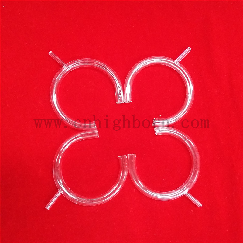 Résistance à la chaleur Clean à clerc de quartz de silice fusionné C Tube de forme