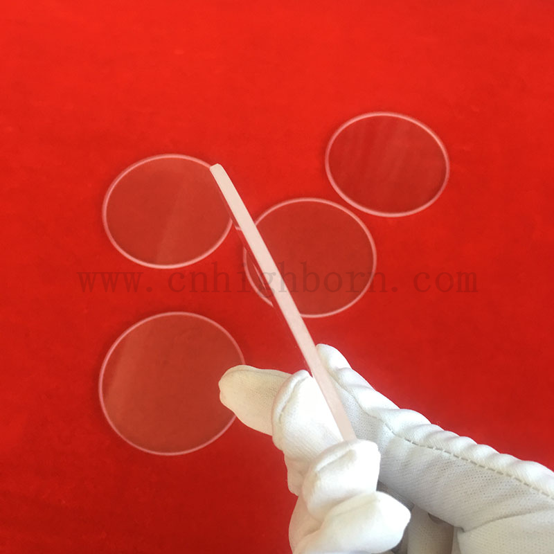 Disque en verre de quartz de silice transparente pour la fenêtre d'observation de chaleur