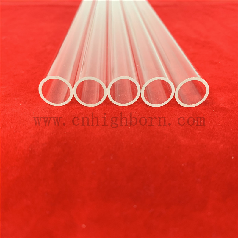 Taille personnalisée Transparente Quartz Fused Glass Tubes