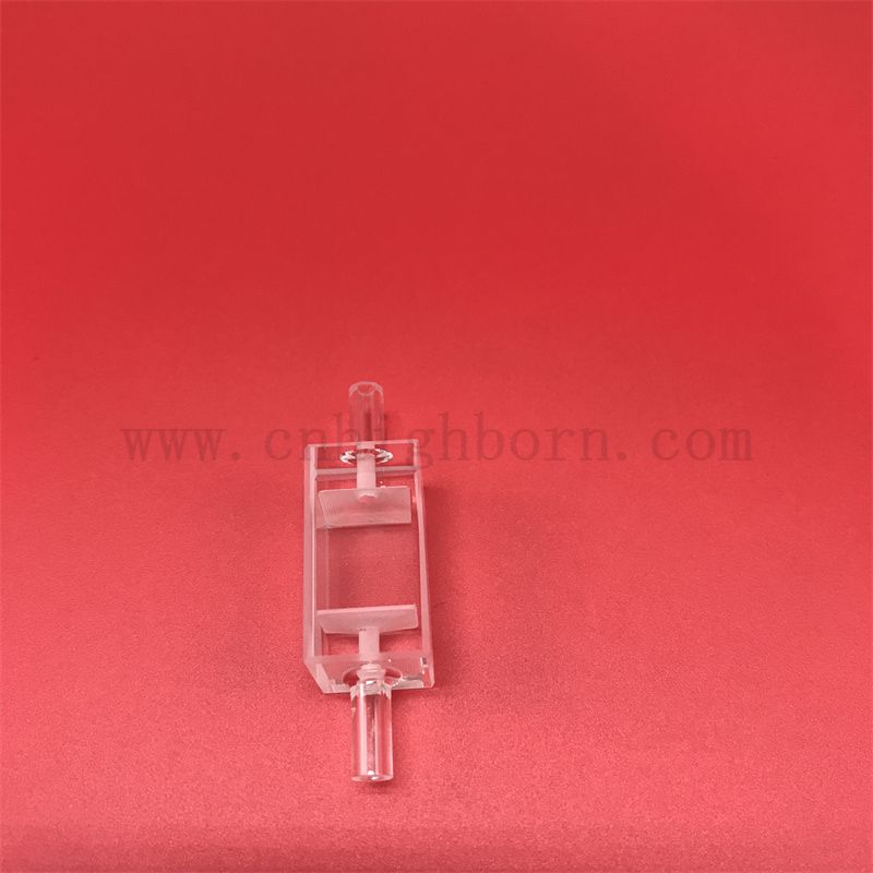 Laboratoire UV UV Bonne stabilité thermique Spectrophotomètre à cvette en quartz Cellule en verre optique