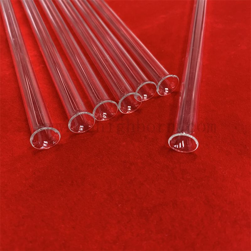 Taille personnalisée et façonner le tube en verre de quartz de silice fusionnée résistante à la chaleur 