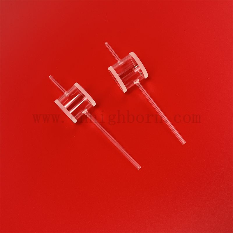 Couvettes de chambre à gaz atomique en verre en verre de laboratoire coule à travers la cellule pour le magnétomètre atomique