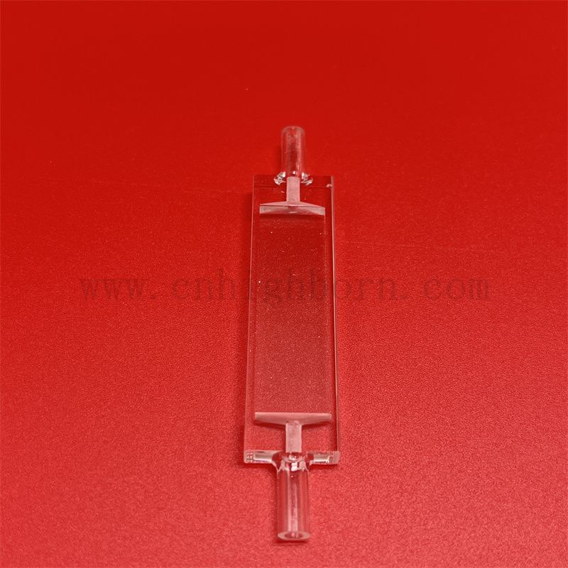 Verre de laboratoire Spectrophotomete Quartz Glass Cuvette Micro Flow Cell