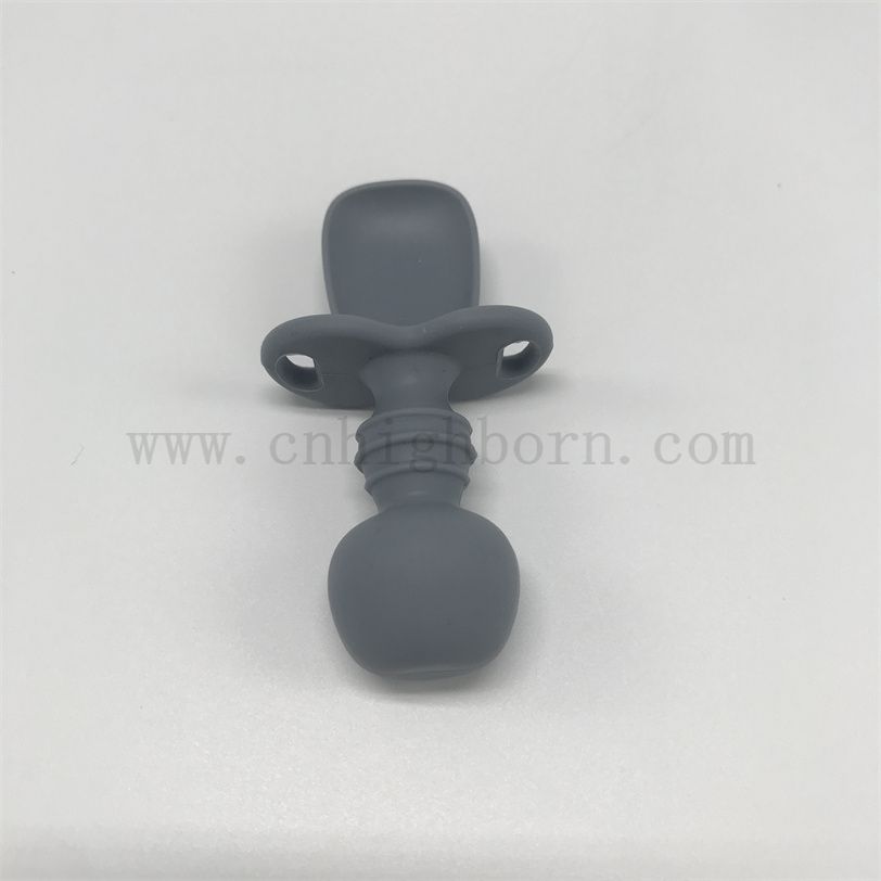  Grade alimentaire Silastic Baby Nourning Spoon Silicone Rubber Dîner Spoon