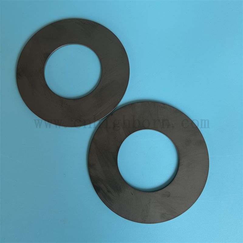 Isolant en carbure de silicium noir usure résistante en céramique de grand diamètre de grand diamètre 