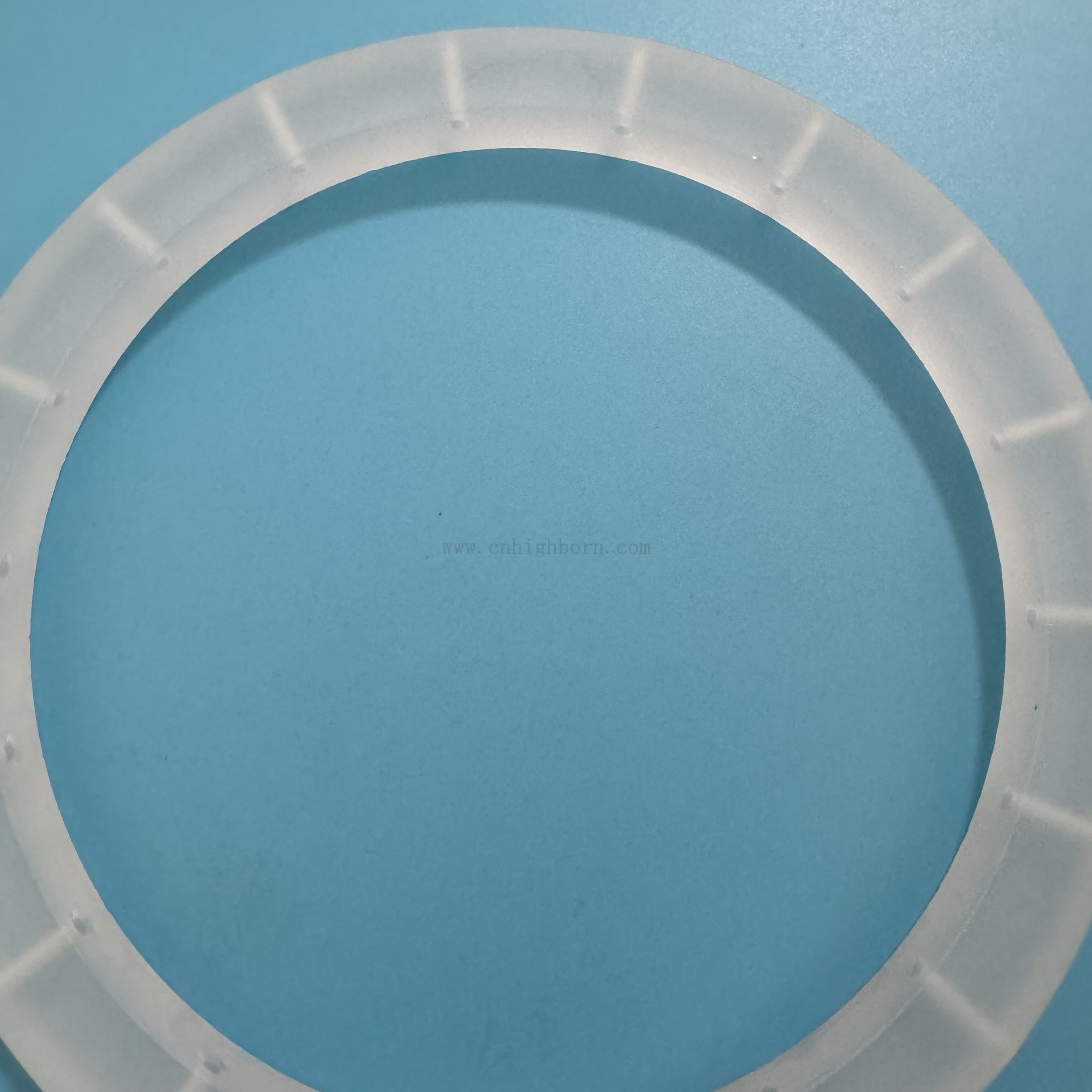 Résistance à la chaleur Bride en verre de quartz givré avec trou pour les applications industrielles