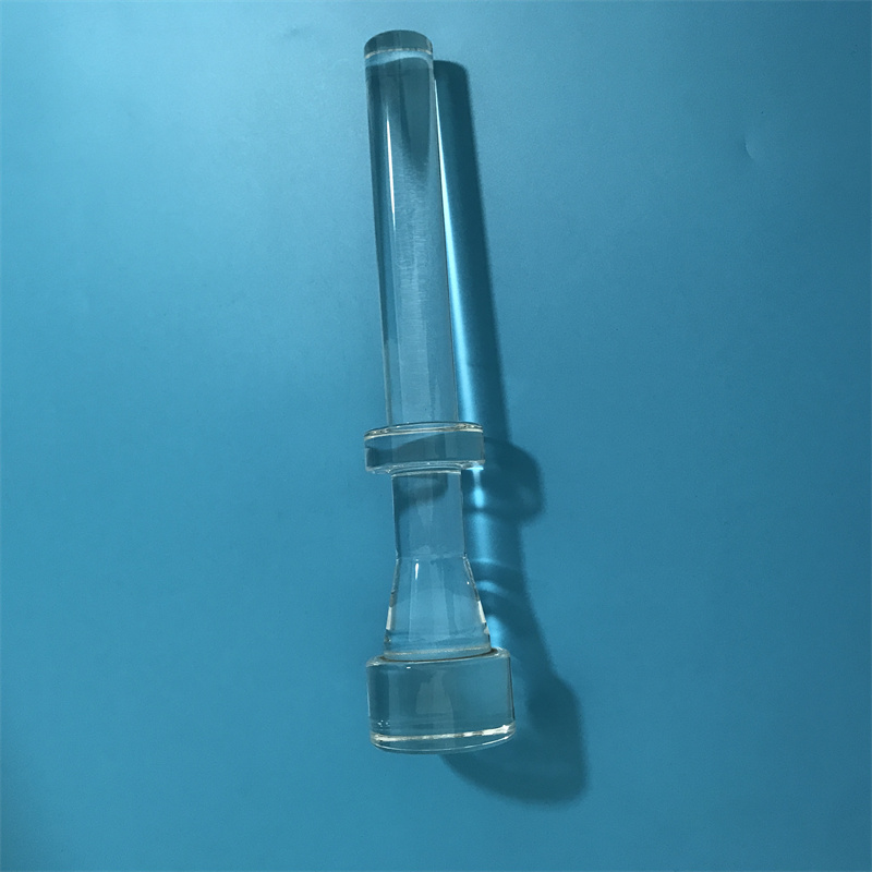 Tie à quartz en verre de silice personnalisée transparente. 