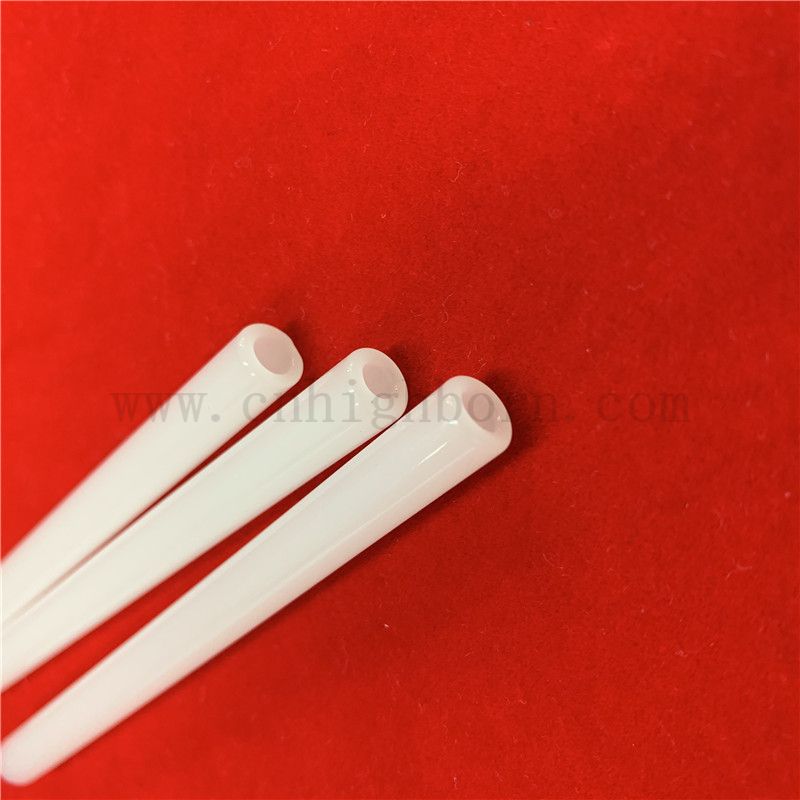 Deux extrémités résistance à la chaleur ouverte à quartz opaque tube en verre de silice fusionné