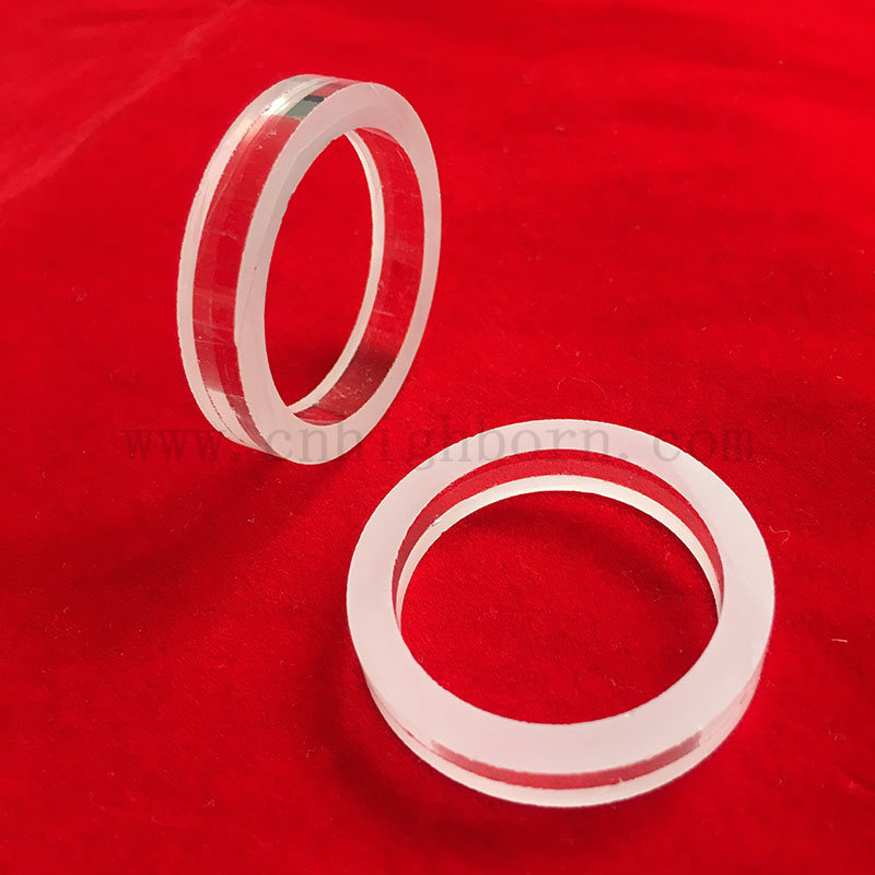 Lampe en verre de silice fusionnée coupée claire coupée