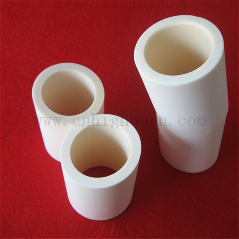 Tube d'alumine irrégulier de grand diamètre 95 tuyaux en céramique biseautés AL2O3 personnalisés