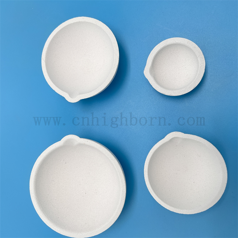 Bol de fusion de laboratoire personnalisé Quartz Crucible de silice fusionnée