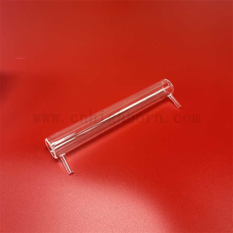 Résistance à la chaleur personnalisée Clear à deux couches tube en verre de silice fusionnée