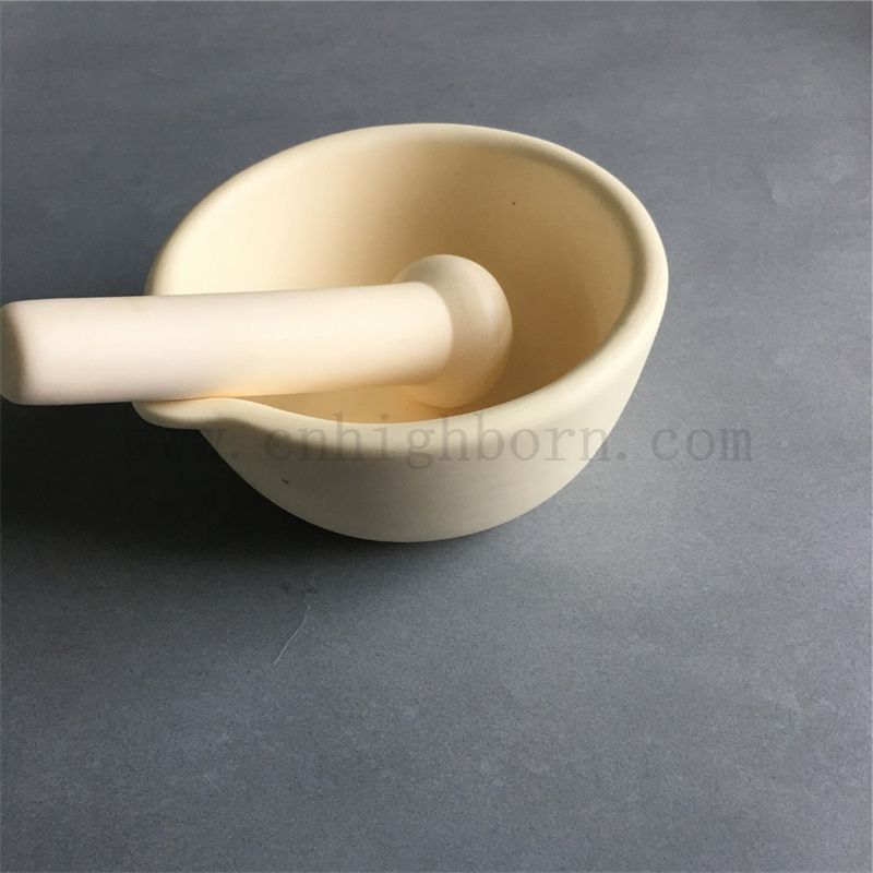 99% AL2O3 Mortier en céramique et pilon d'alumine Bol de broyage en porcelaine et canne pour laboratoire