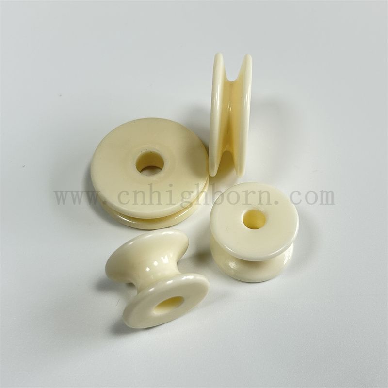 Alumine résistant à l'usure Textile Céramique Eyelet AL2O3 Céramique Fil Fil Guide de filetage Rouleau Spinning Machinery