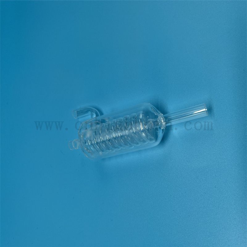Personnalisation Résistance à haute température Transparent en verre de quartz tube de condensation en verre de silice fusionnée