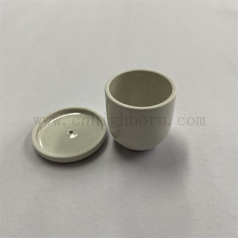 Index glazed de laboratoire Crictible en porcelaine pour analyse chimique Pot en céramique avec couvercle