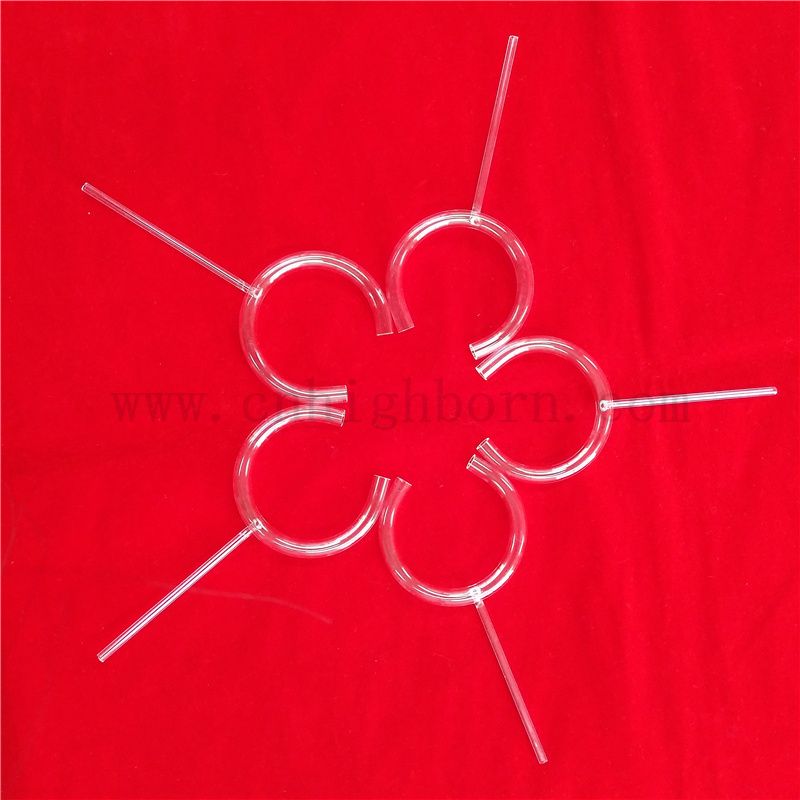 C Forme transparente Transparente Poube en verre de silice personnalisée