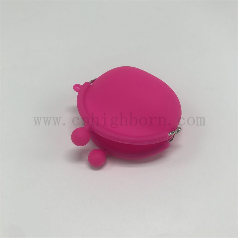  Mini Sac de cosmétique en silicone rouge rond unique unique Small Soft Coin Purse