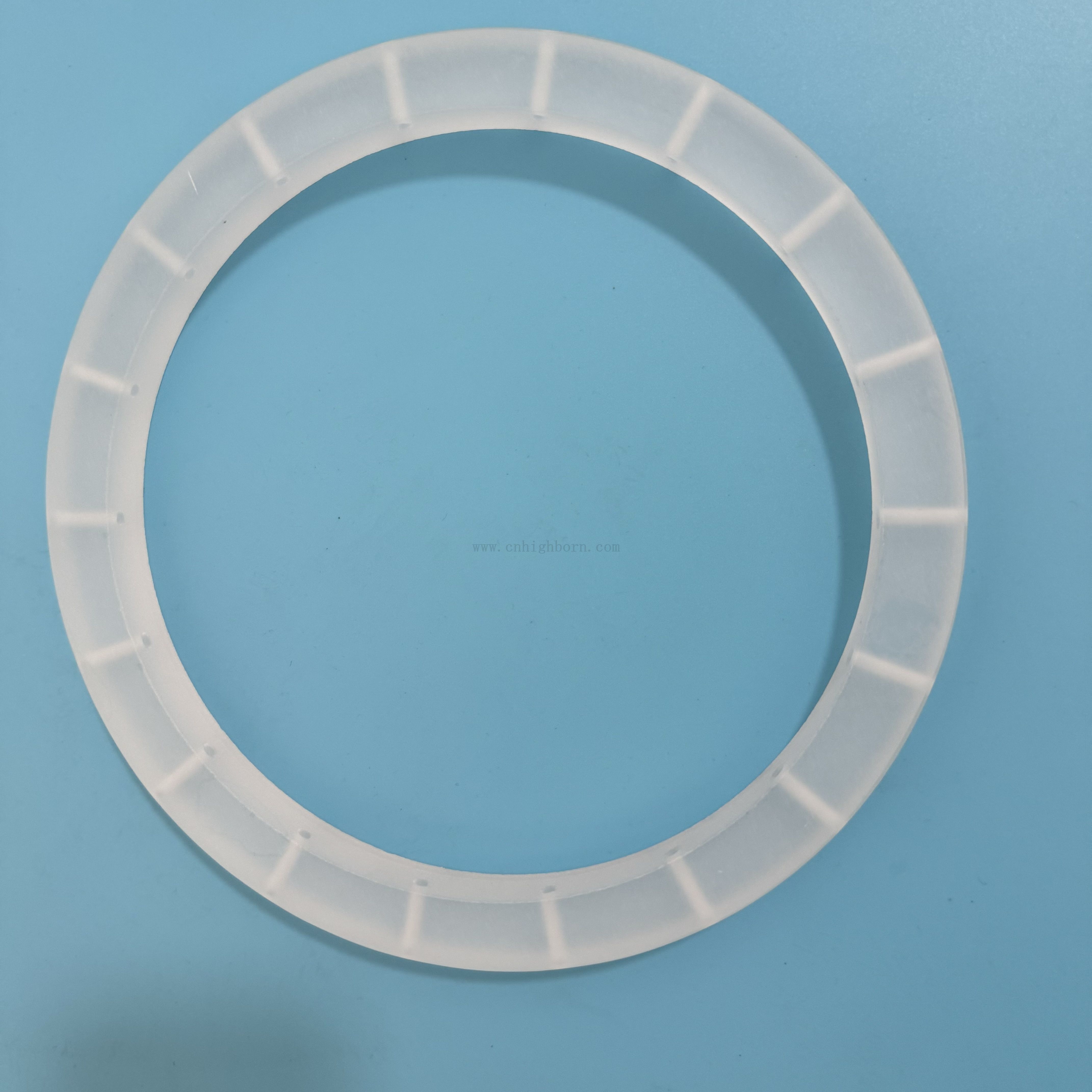 Résistance à la chaleur Bride en verre de quartz givré avec trou pour les applications industrielles