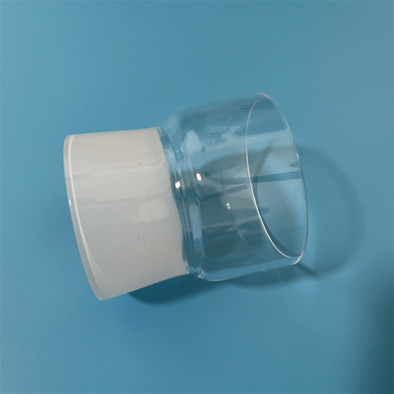 Tube en verre de quartz en forme transparente personnalisée avec bouche givrée