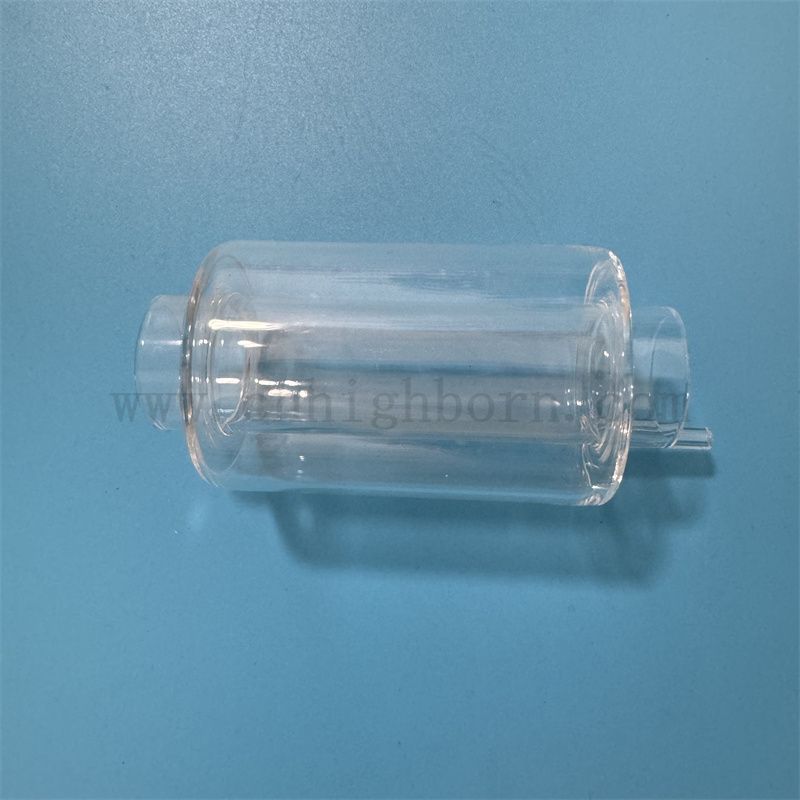 Tube en verre transparent à double couche personnalisée à la chaleur et à la corrosion