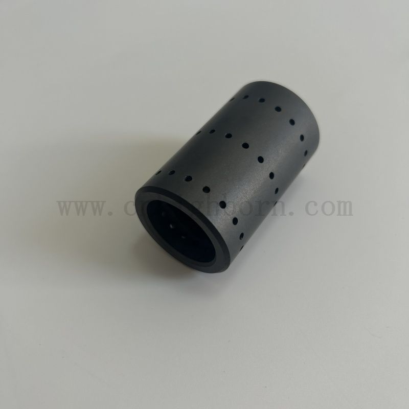 Tube en céramique SIC personnalisé tube en carbure de silicium avec des trous