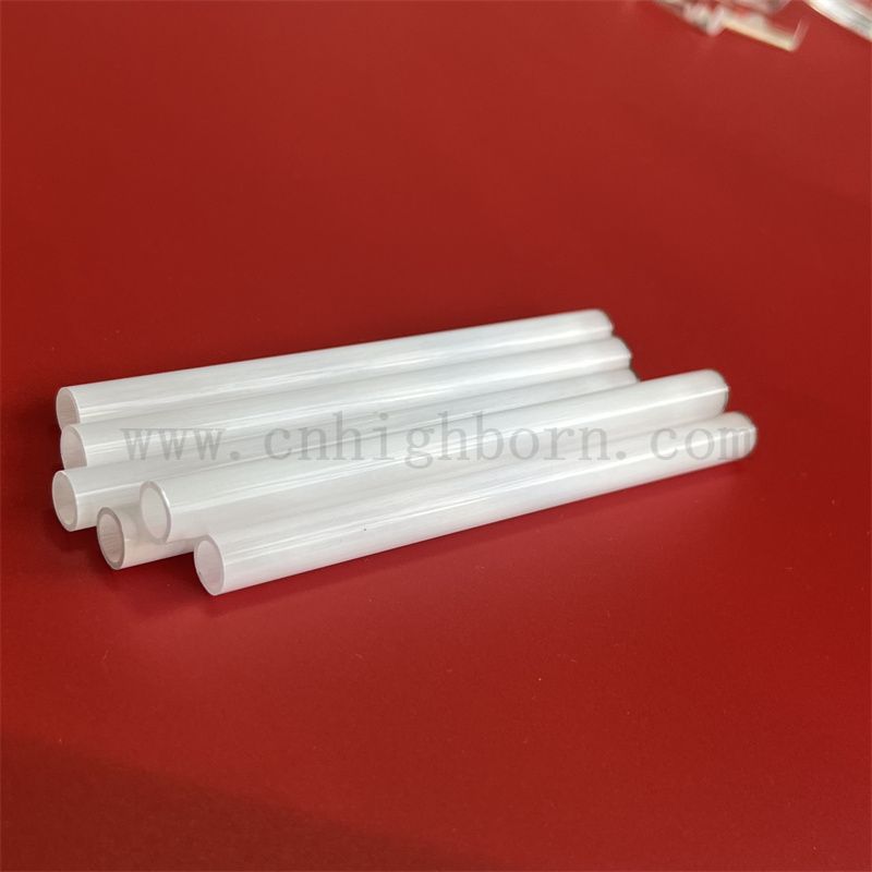 Taille personnalisée Milky Quartz tube en verre fusionné Pipe de quartz opaque