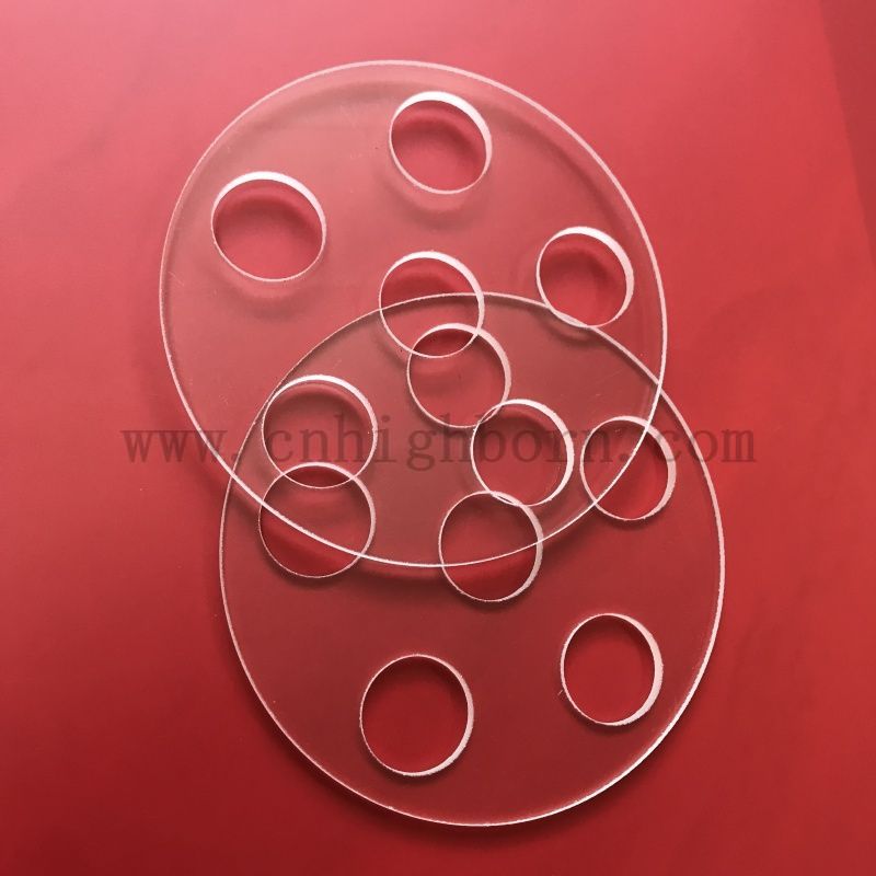 Disque de quartz perc&eacute; au laser