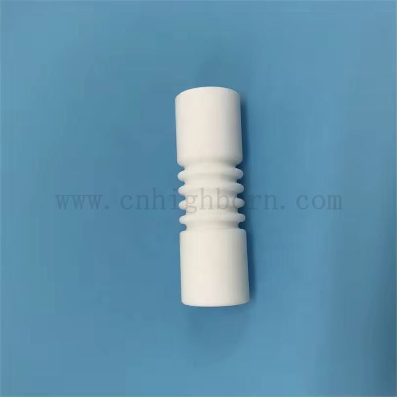 Macor Solid Solid Solid Machinable Verre en verre Barre de filetage avec inserts SS