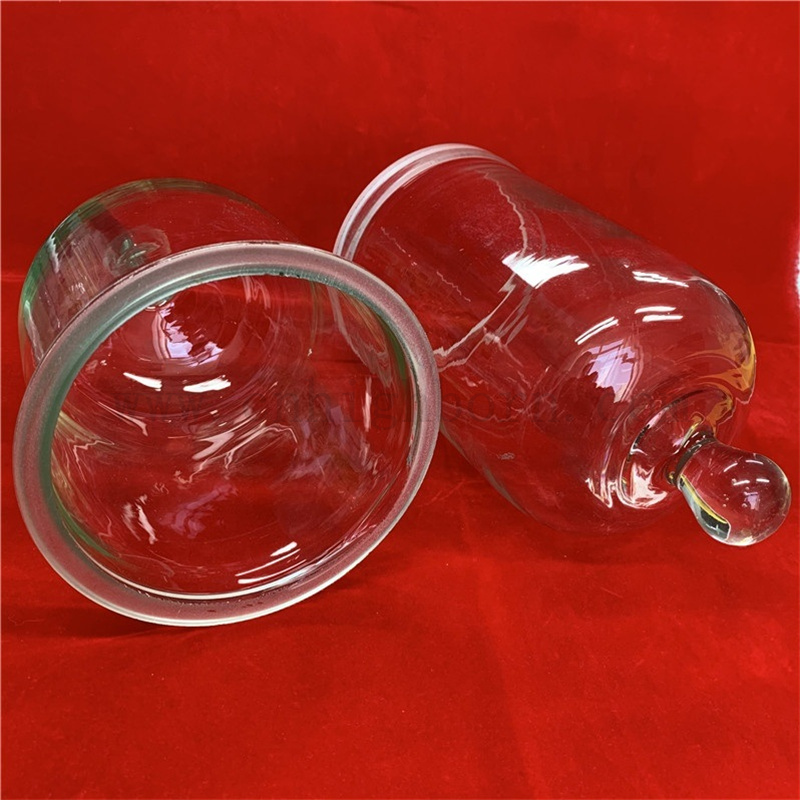 Haut-pureté claire couverture de bocal en verre en verre borosilicate
