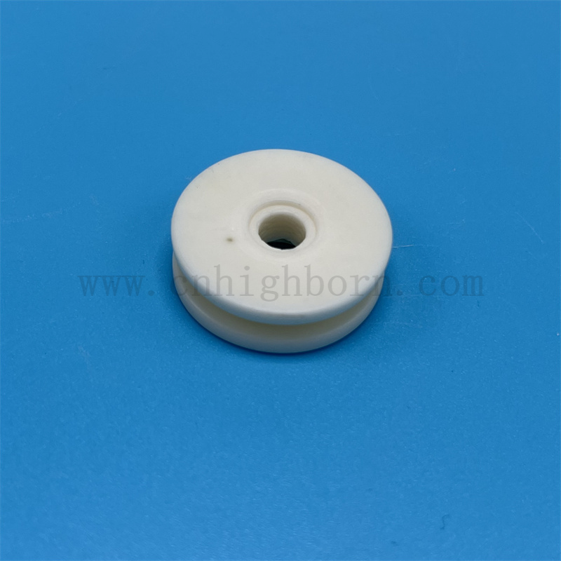 Haute dureté AL2O3 Alumine Céramic Yarn Guide roue de roue textile Rouleau