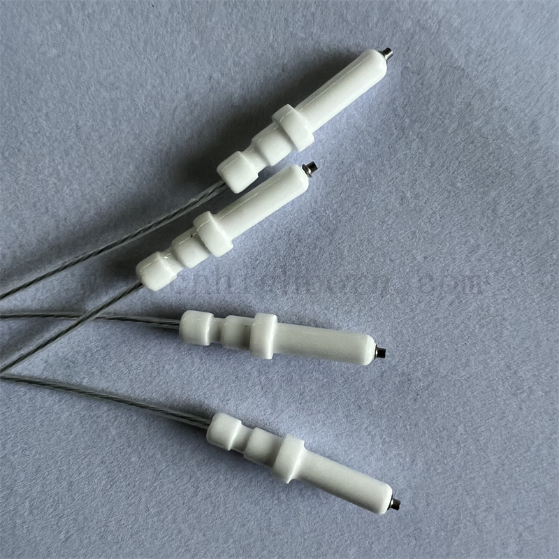 Poêle à gaz 95 Alumine Ignition Longueur de fil personnalisé AL2O3 Igniter en céramique