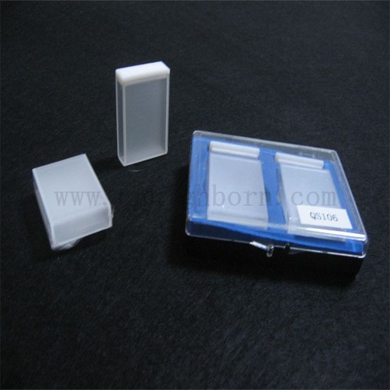 Côtés de haute précision 2 côtés transparents fusionnés ou collés Couve en verre à cellules à cellules standard avec une longueur de chemin de lumière 30 mm