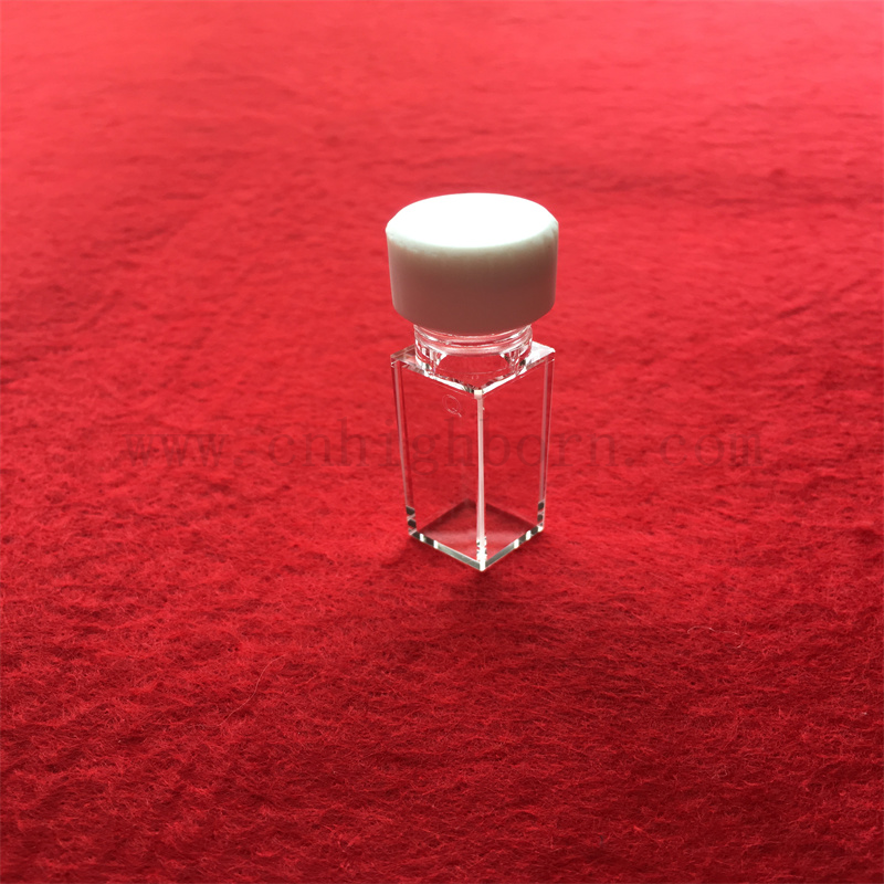 Couvet de colorimètre standard Cuvette en verre à fluorescence en quartz avec couvercle à vis