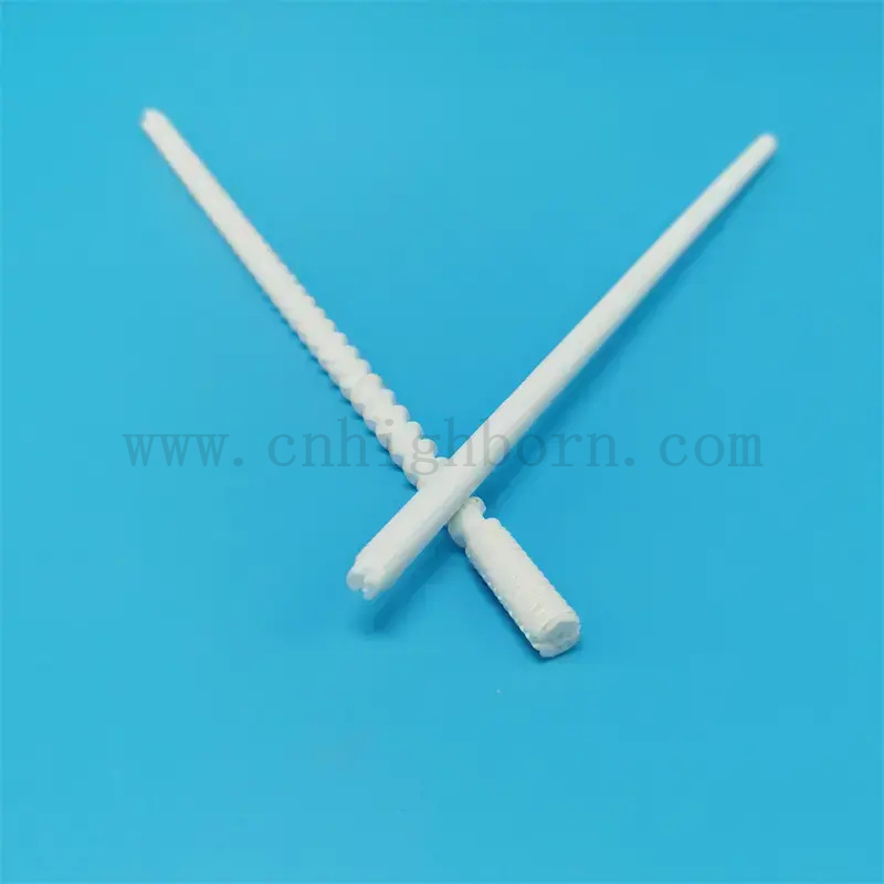 Tige en céramique de mullite et de cordiérite filetée pour applications à haute température