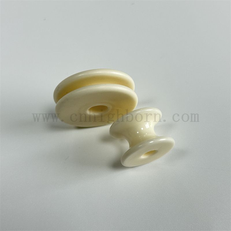 Alumine résistant à l'usure Textile Céramique Eyelet AL2O3 Céramique Fil Fil Guide de filetage Rouleau Spinning Machinery