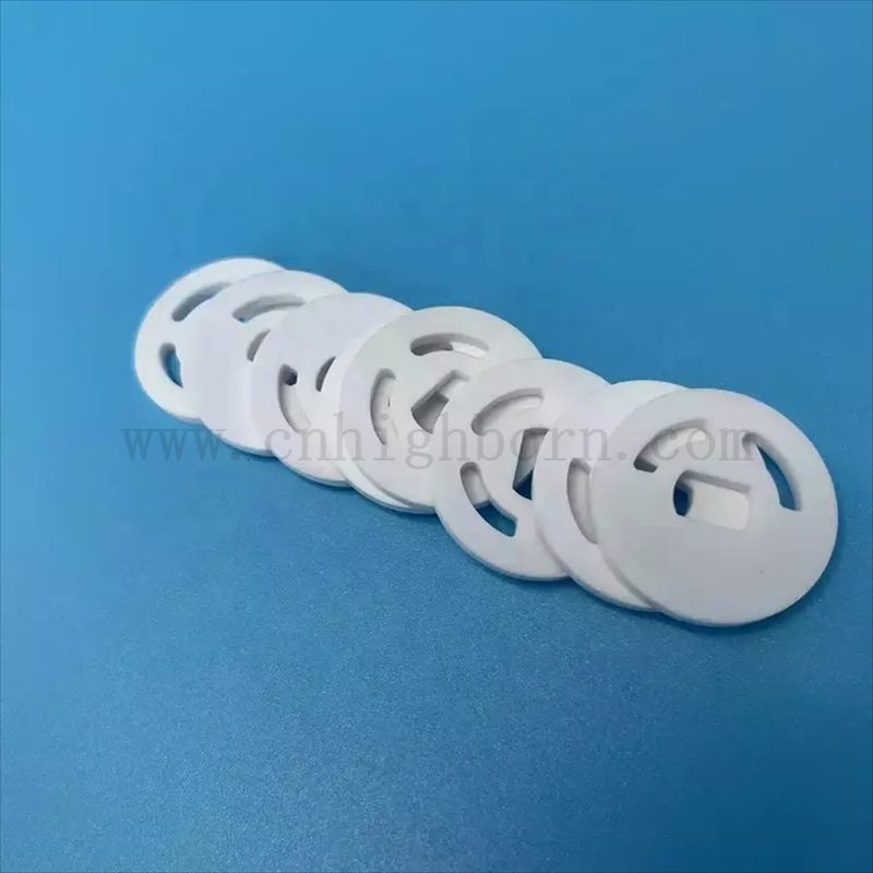 Disque d'isolation en céramique résistant à l'usure du plat rond Al2O3 d'alumine