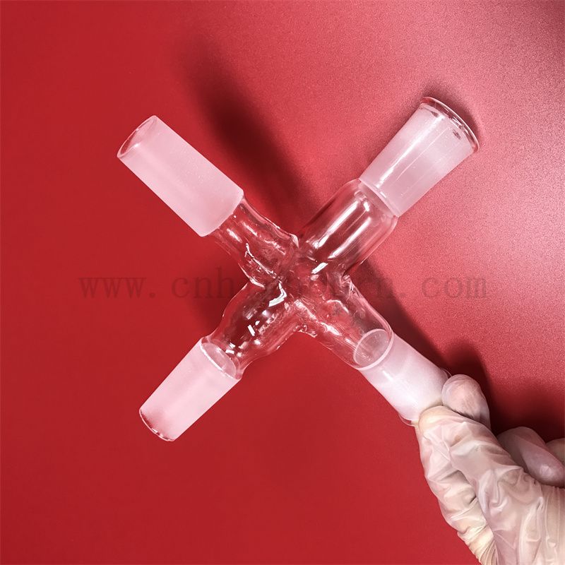 Laboratoire givré par la bouche résistante à la corrosion et tube en verre transparent personnalisé