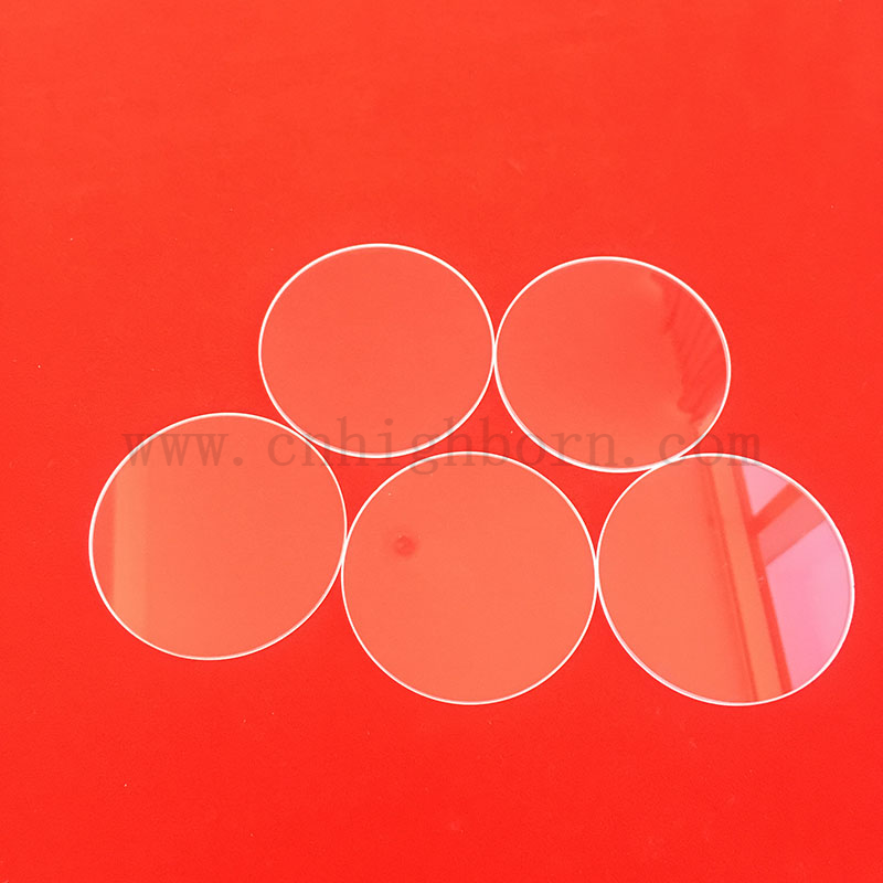 Disque en verre de quartz de silice transparente pour la fenêtre d'observation de chaleur