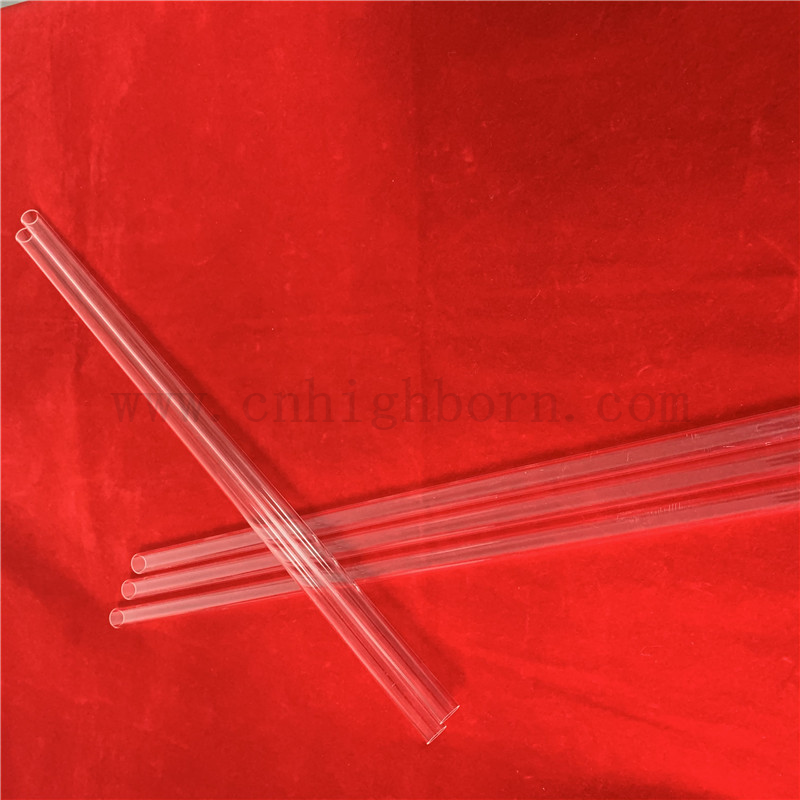 Taille personnalisée Transparente Quartz Fused Glass Tubes